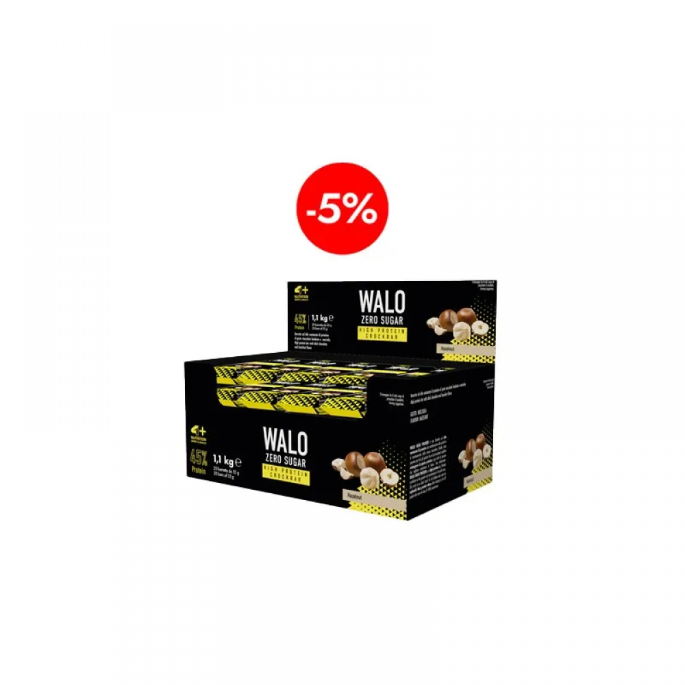 4 SPORT NUTRITION Walo Zero Sugar CrockBar High Protein 45% - 55g - Hazelnut  