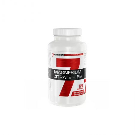 7Nutrition MAGNESIUM CITRATE + B6 120 Vege Caps.