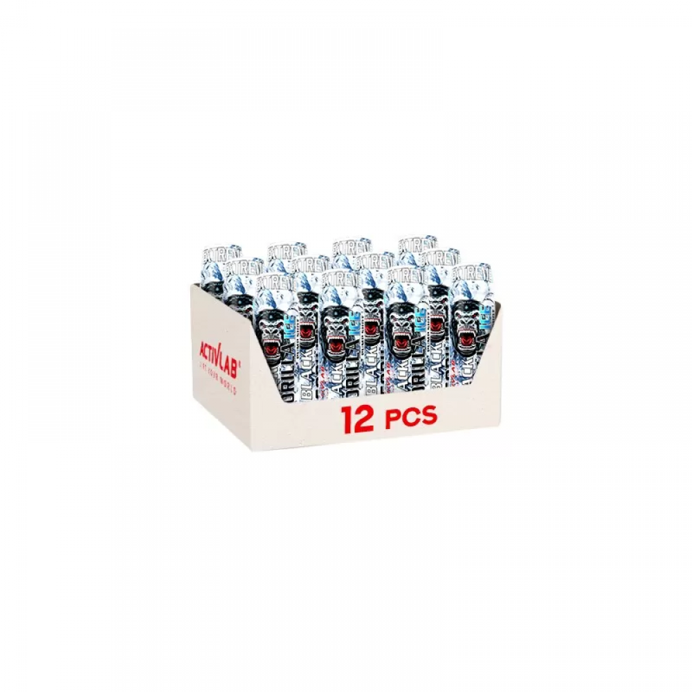 ACTIVLAB Black Gorilla Ice Pump Shot - 80ml - Orange Grapef x12