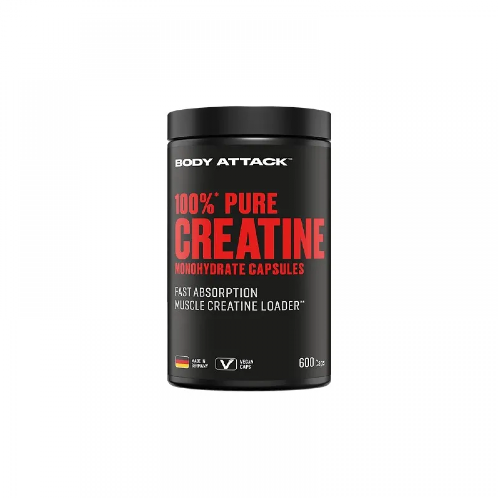 BODY ATTACK 100% Pure Creatine - 600caps
