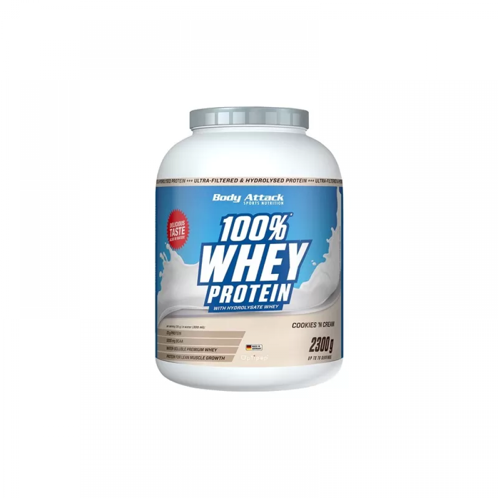 BODY ATTACK 100% Whey Protein - 2300g - Cookies Cream