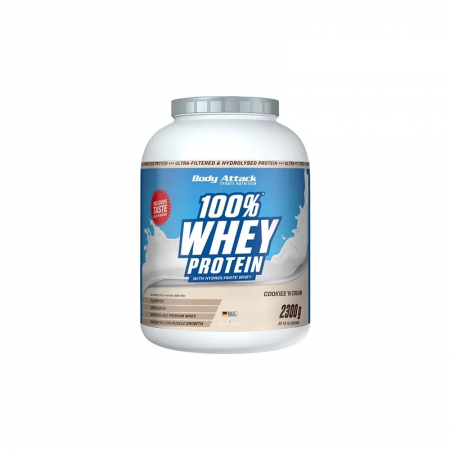 BODY ATTACK 100% Whey Protein - 2300g - Cookies Cream
