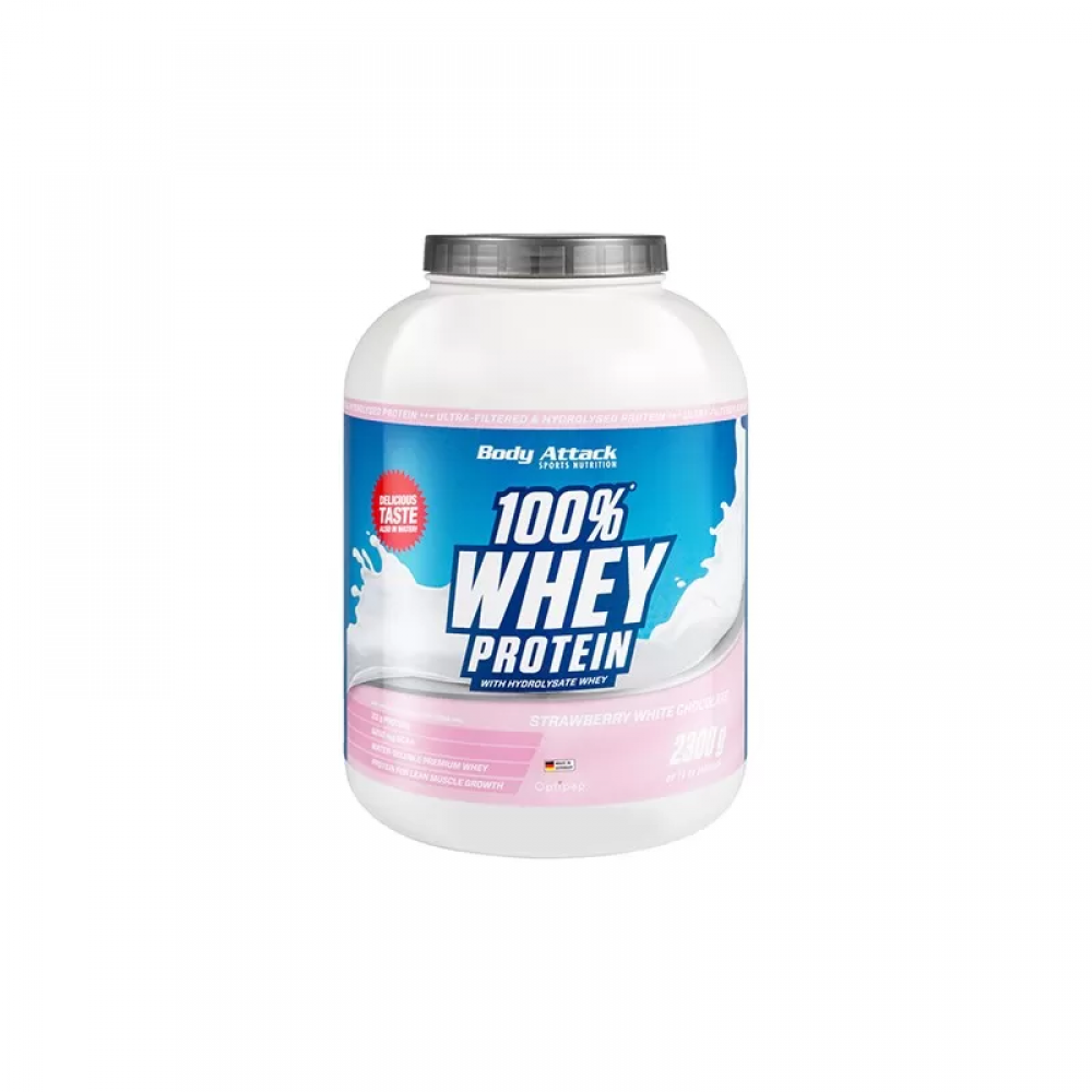 BODY ATTACK 100% Whey Protein - 2300g - Strawberry