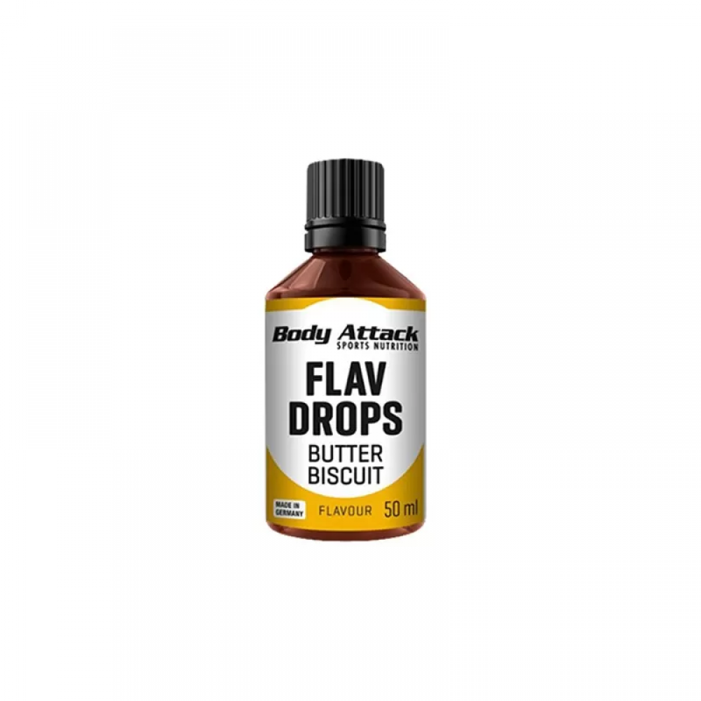 BODY ATTACK FLAV DROPS - 50ml - Butter Biscuit