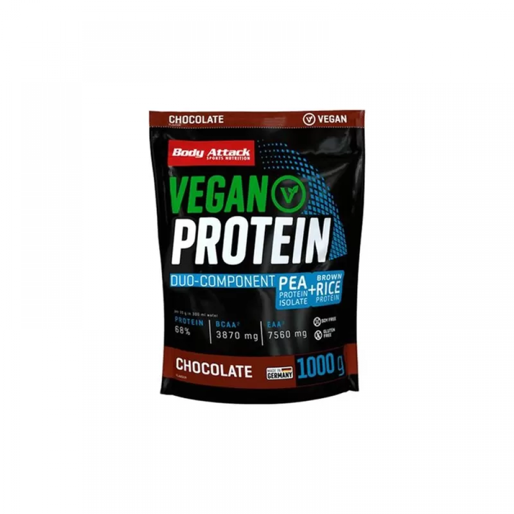 BODY ATTACK Vegan Protein - 1000g - Chocolate