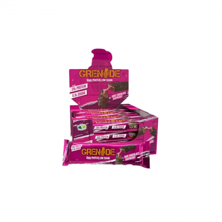 Grenade Protein Bar - 60g - Dark Chocolate Raspberry x12