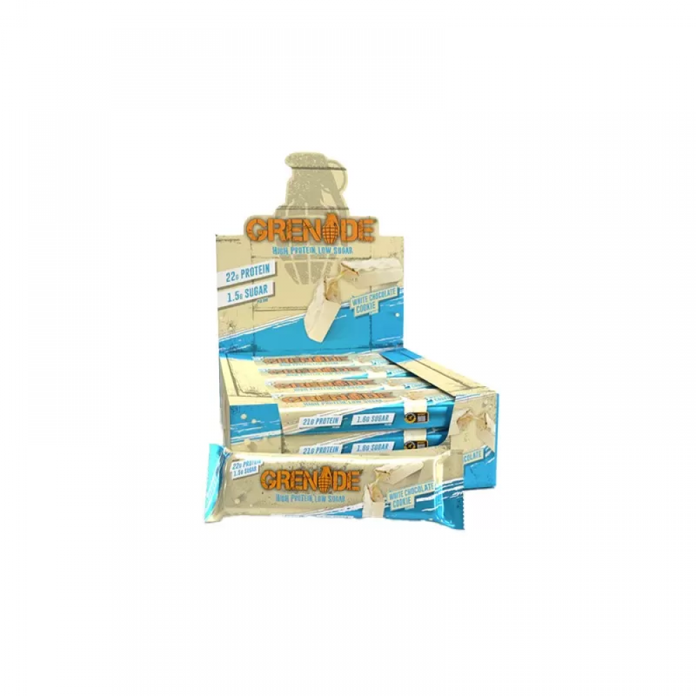 GRENADE Grenade Protein Bar - 60g - White Choc Cookie x12