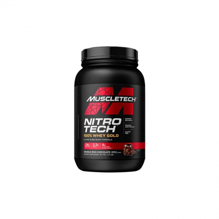 Nitro Tech 100% Whey Gold - 908g - Double Rich Chocolate