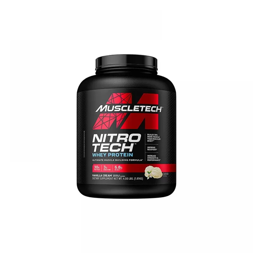 MUSCLE TECH Nitro Tech Whey Protein - 1810g - Vanilla