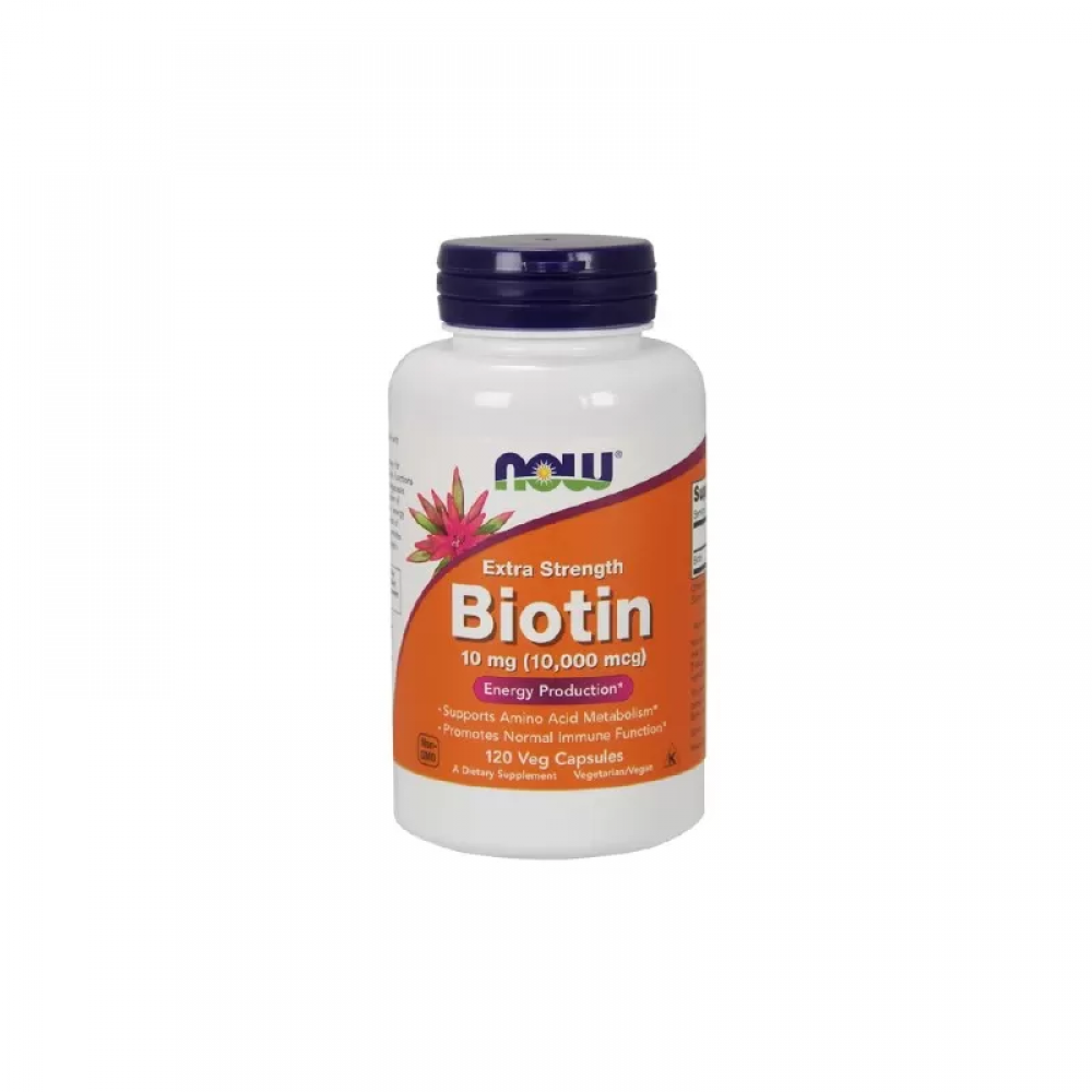NOW Biotin 10mg Extra Strength - 120vcaps