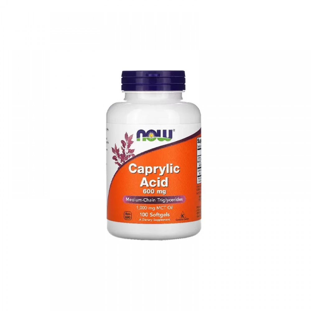NOW Caprylic Acid 600mg - 100softgels