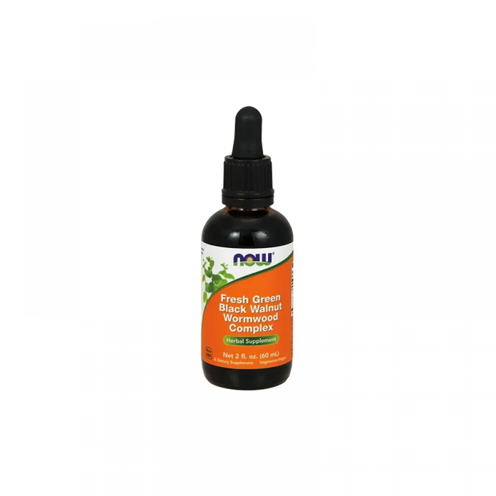 NOW Fresh Green Black Walnut Wormwood Complex - 59ml