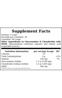 Glucosamine & Chondroitin with MSM - 90vcaps