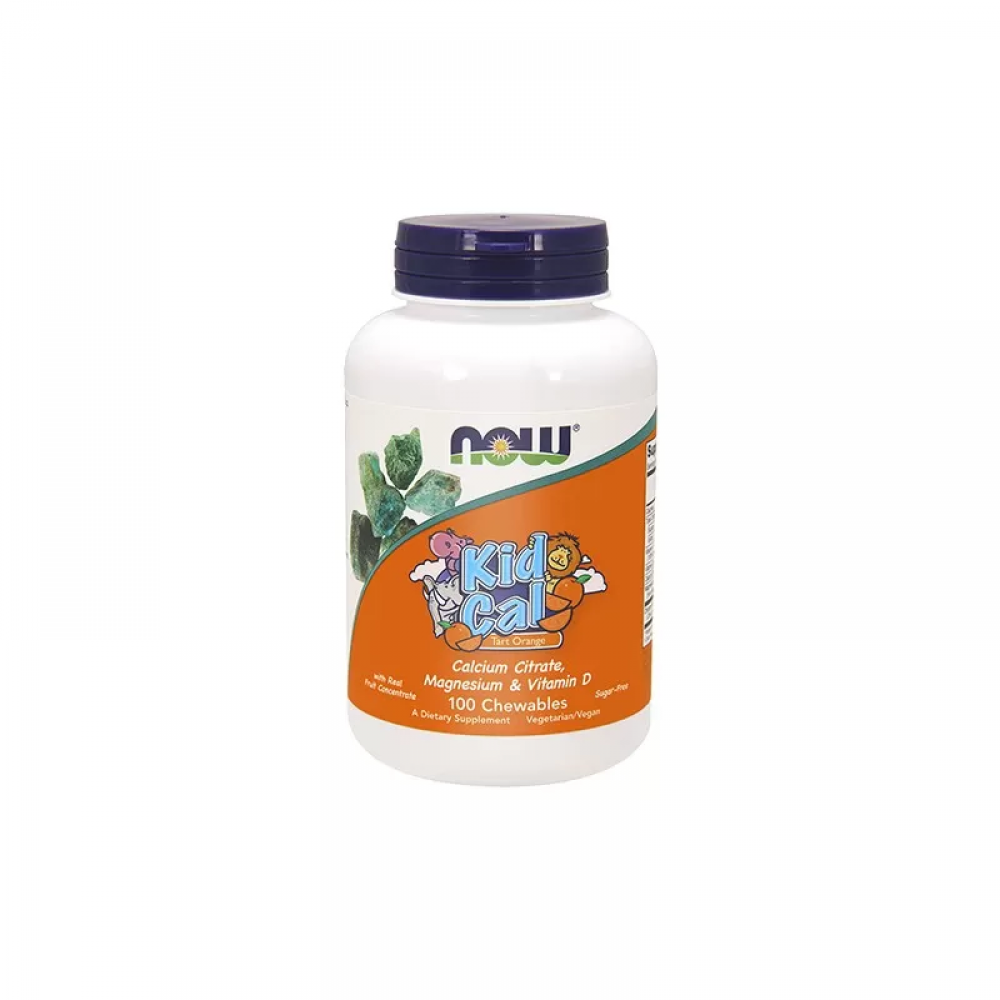 NOW Kid Cal - 100chewables - Tart Orange 
