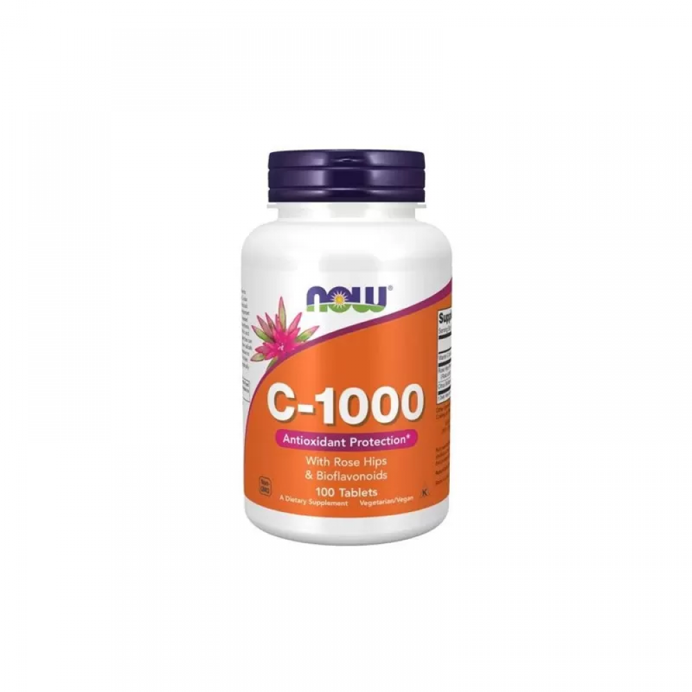 NOW Vitamin C-1000 with Rose Hips&Bioflavonoids - 100tabs