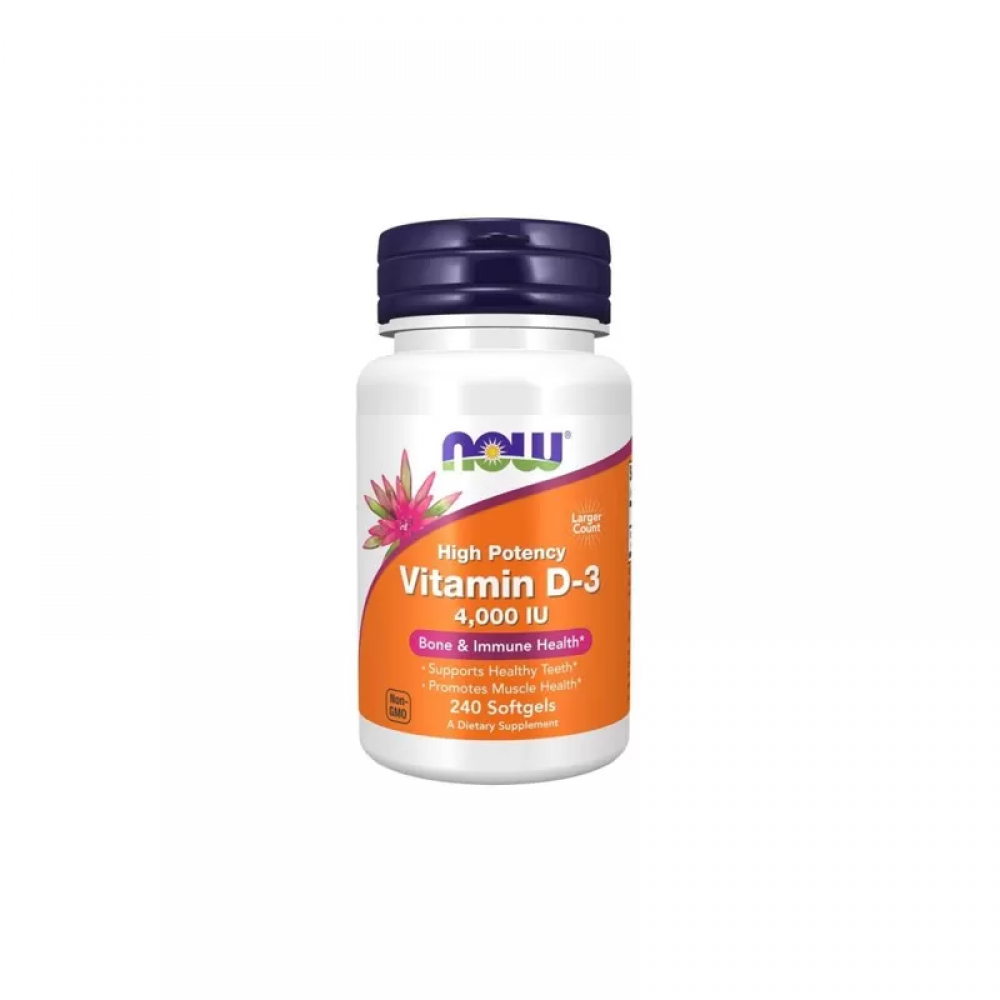 NOW Vitamin D3 4000IU - 240softegels