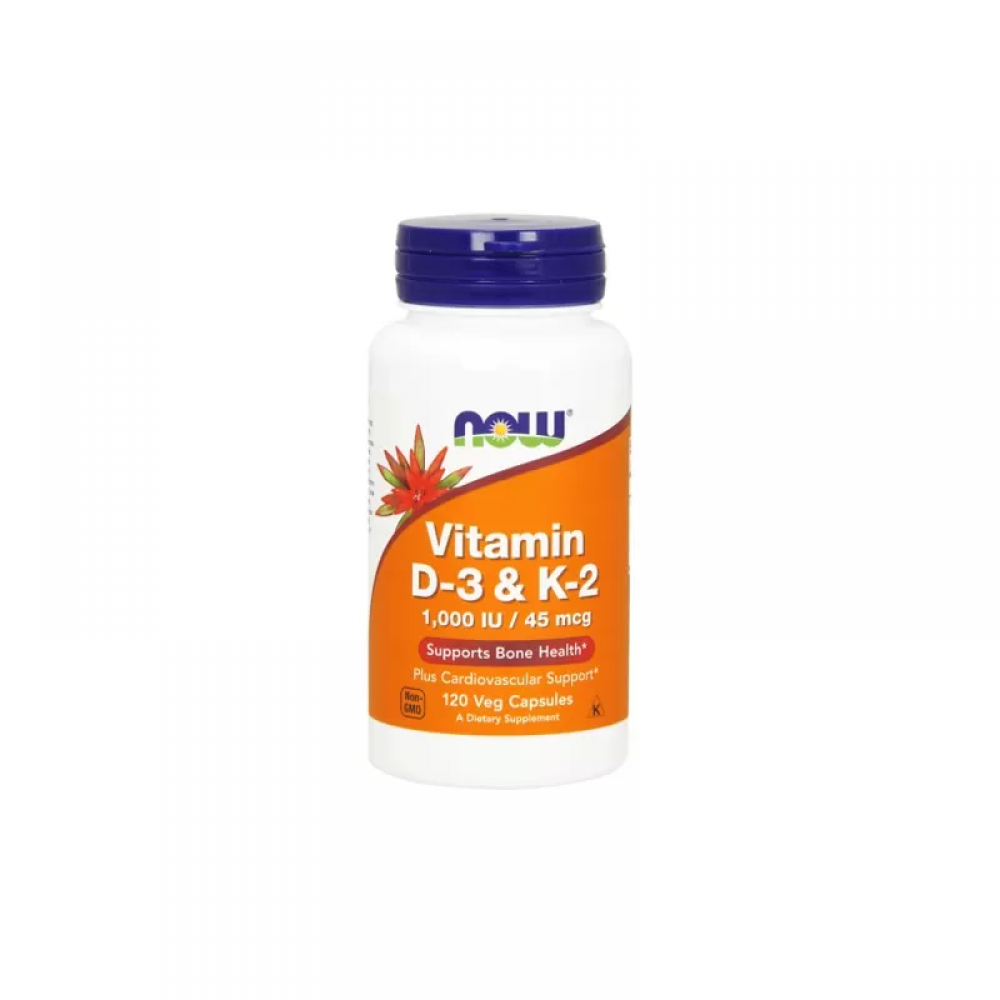 NOW Vitamin D3&K2 1000 IU - 120vegcaps