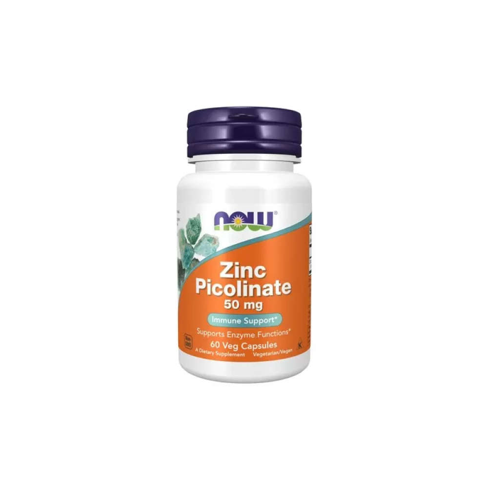 NOW Zinc Picolinate 50mg - 60vegcaps. (cynk
