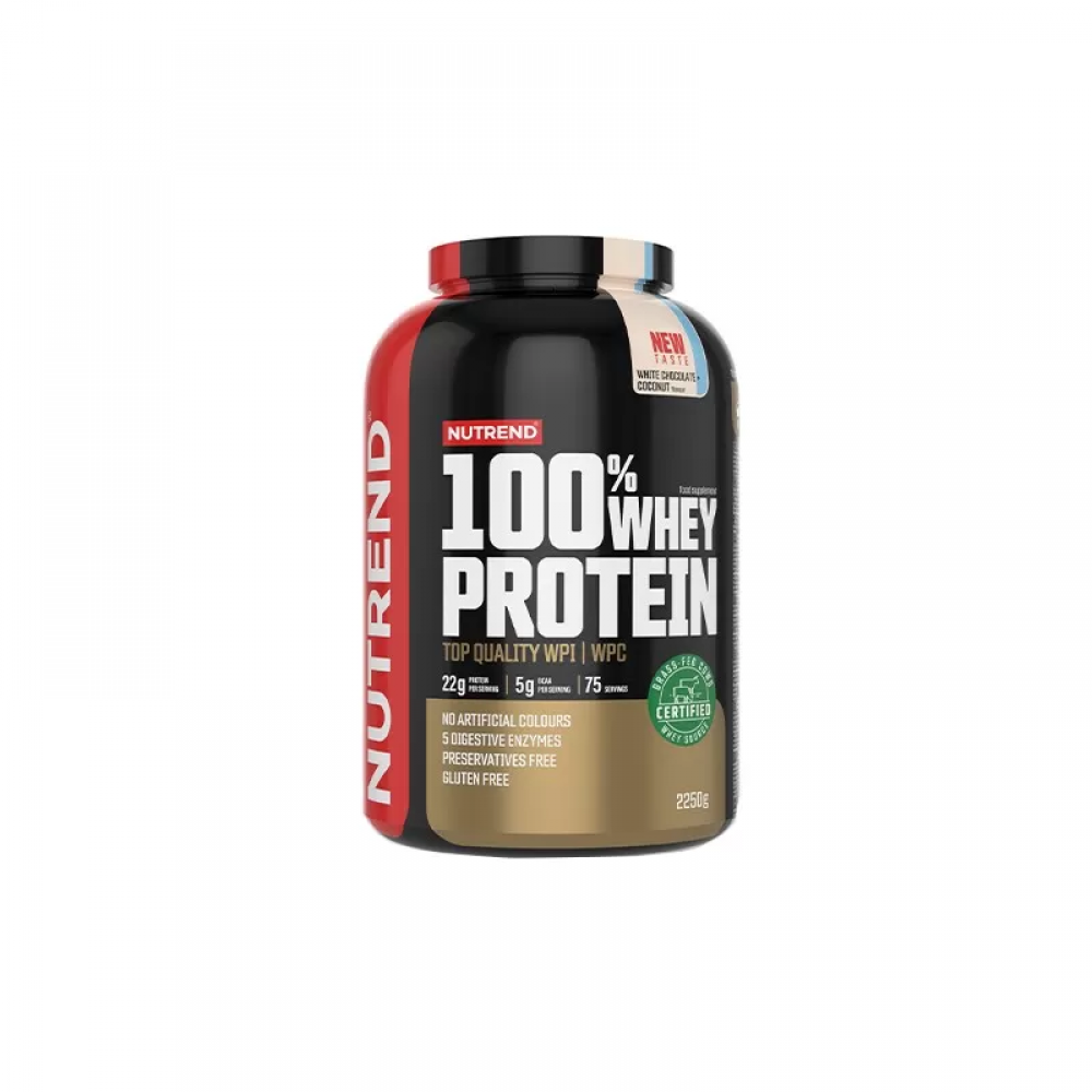 NUTREND 100% Whey Protein - 2250g - White Chocolate Coconut