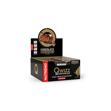 Baton QWIZZ Protein Bar - 60g - Chocolate Brownie x12