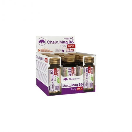 OLIMP Chela-Mag B6 Forte Shot SOK Glass Ampoule - 25ml - Cherry x9