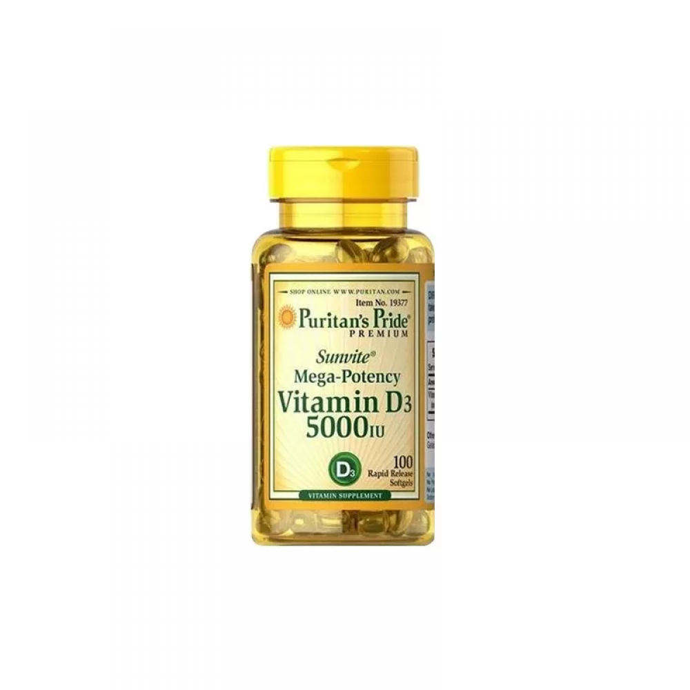 PURITAN'S PRIDE Vitamin D3 5000 IU - 100softgels
