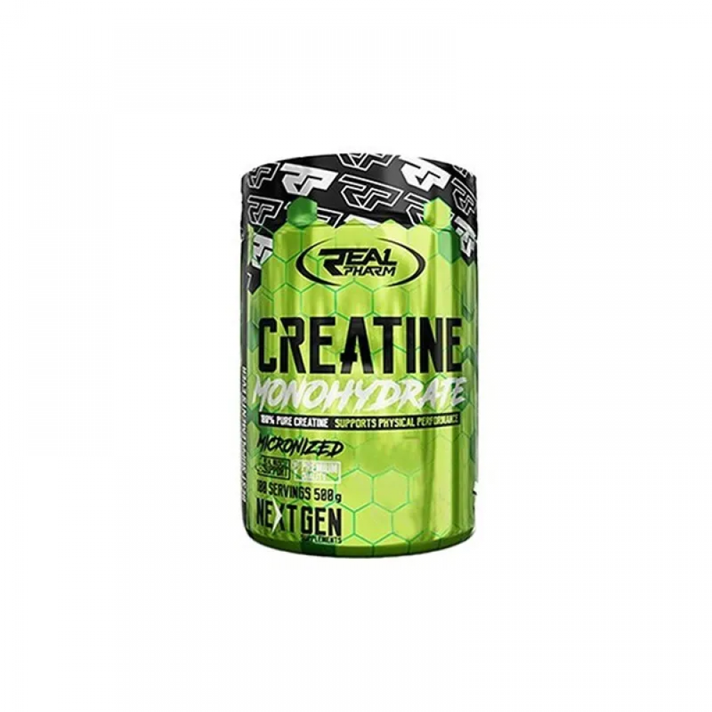 REAL PHARM Creatine Monohydrate - 500g - Lemon