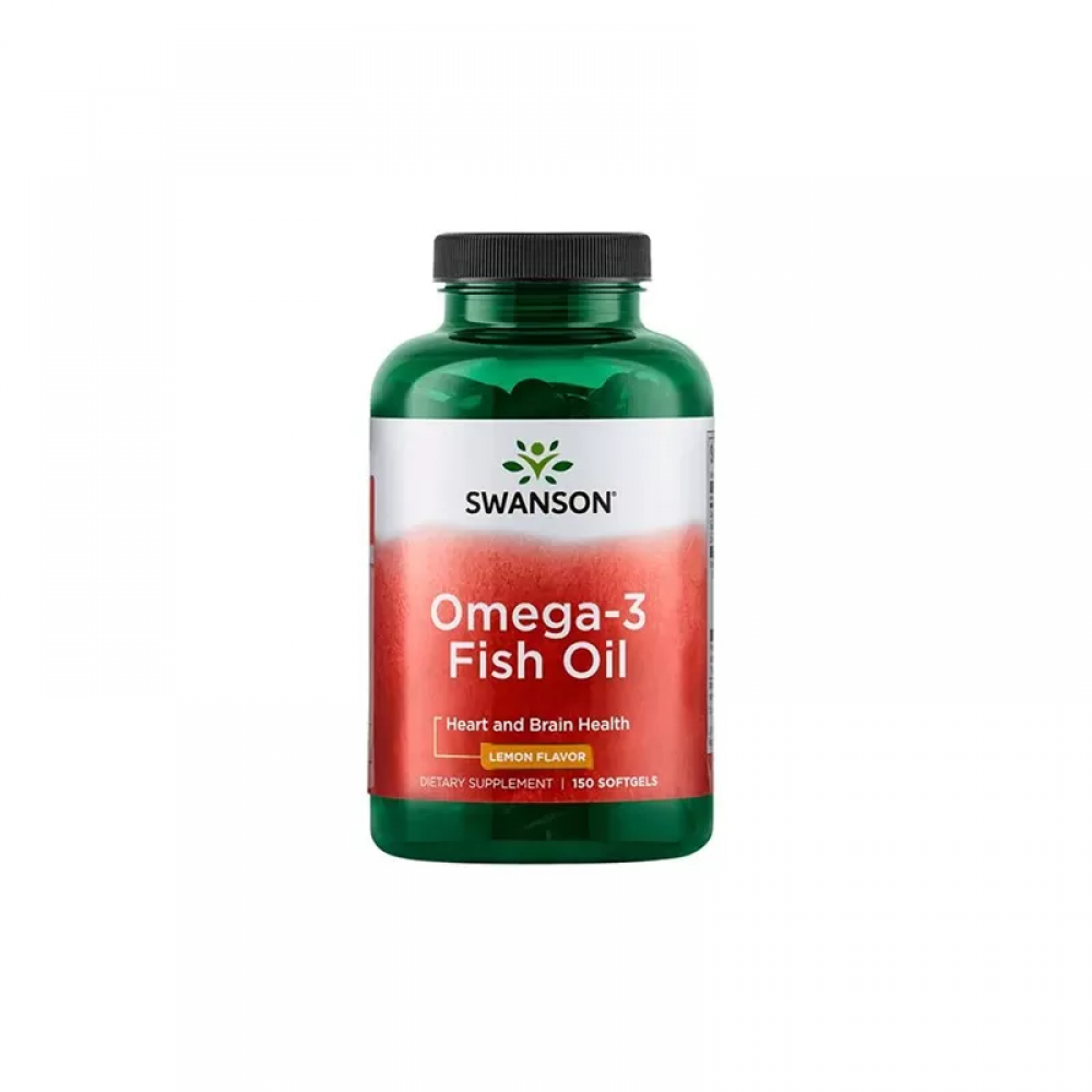 SWANSON Omega-3 Fish Oil - 150softgels - Lemon