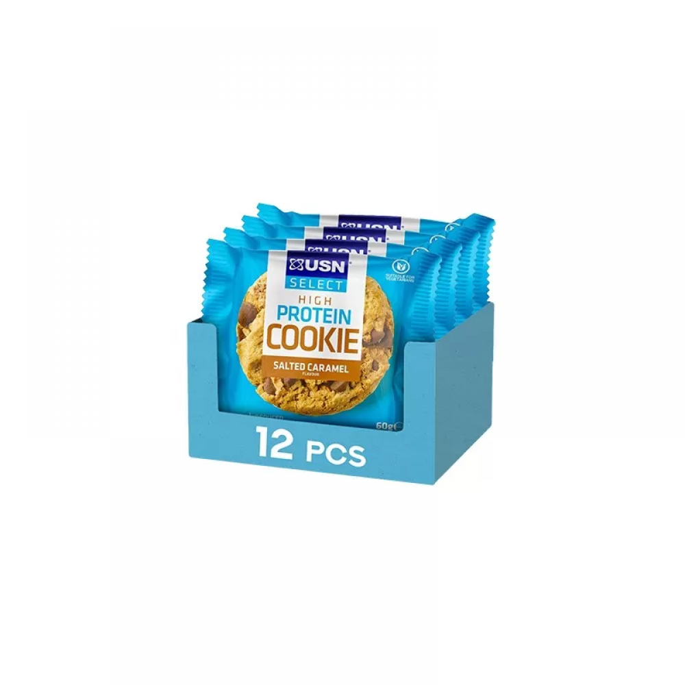 USN Select Cookie - Protein cookie - 60g - Salted Caramel x12