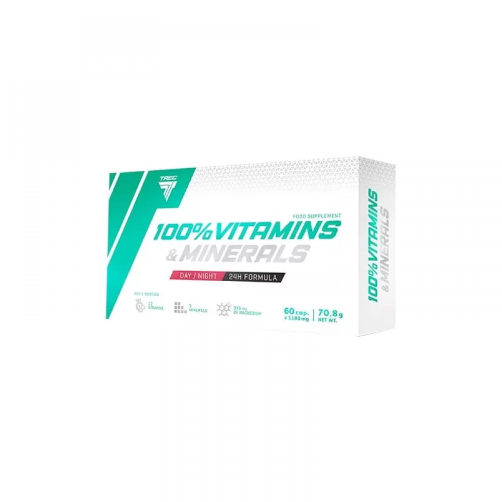 TREC 100% Vitamins & Minerals - 60caps